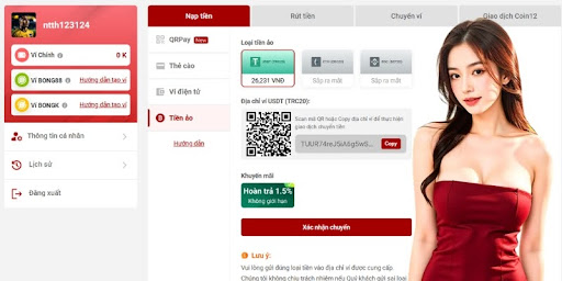 Chuyển tiền bằng ví ảo USDT tiện lợi