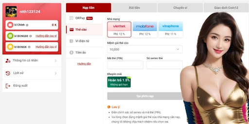 Giao dịch nạp tiền hệ thống MIBET qua thẻ cào